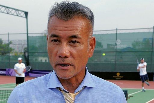 Tep Rithivit is the non-playing Davis Cup team captain and the secretary general of the Tennis Federation of Cambodia