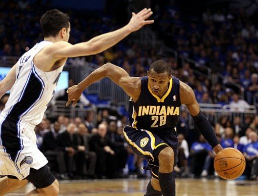 Leandro Barbosa (R) of the Indiana Pacers and Orlando Magic's JJ Redick Leandro Barbosa (R) of the Indiana Pacers and Orlando Magic's JJ Redick