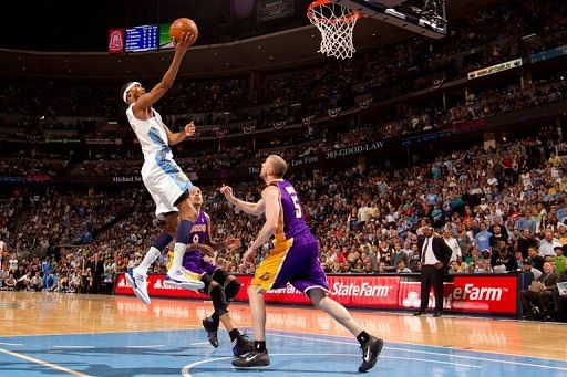 Corey Brewer came off the bench to score 18 points for the Nuggets Corey Brewer came off the bench to score 18 points for the Nuggets