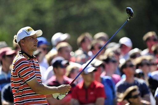 Marcel Siem watches his drive from the 11th tee during the third round of the PGA Championship at Wentworth Marcel Siem watches his drive from the 11th tee during the third round of the PGA Championship at Wentworth