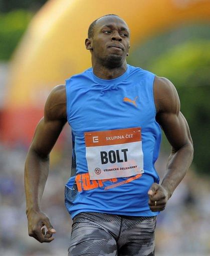 Usain Bolt in competition on May 25 Usain Bolt in competition on May 25