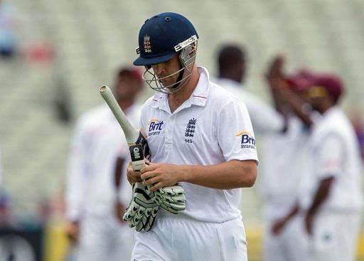 England's Jonathan Trott leaves the pitch after getting out for 17 runs England's Jonathan Trott leaves the pitch after getting out for 17 runs