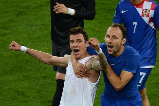 Croatia on Sunday top the group after the 2008 quarter-finalists beat the Republic of Ireland 3-1 Croatia on Sunday top the group after the 2008 quarter-finalists beat the Republic of Ireland 3-1
