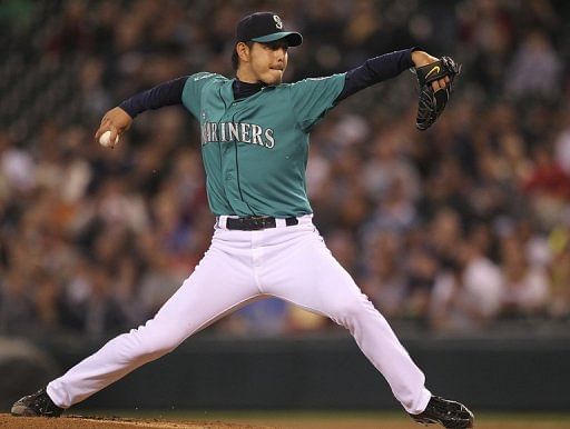 Seattle Mariners' Hisashi Iwakuma pitched five solid innings in his first Major League Baseball start Seattle Mariners' Hisashi Iwakuma pitched five solid innings in his first Major League Baseball start