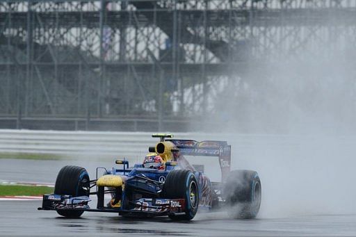 Red Bull Racing's Australian driver Mark Webber drives Red Bull Racing's Australian driver Mark Webber drives