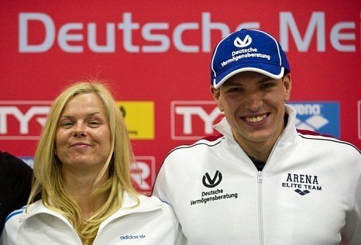 Couple Britta Steffen (L) and Paul Biedermann are double world record-holders in their own right Couple Britta Steffen (L) and Paul Biedermann are double world record-holders in their own right