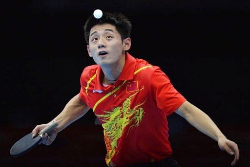 China's Zhang Jike returns a ball to South Korea's Joo Sehyuk China's Zhang Jike returns a ball to South Korea's Joo Sehyuk