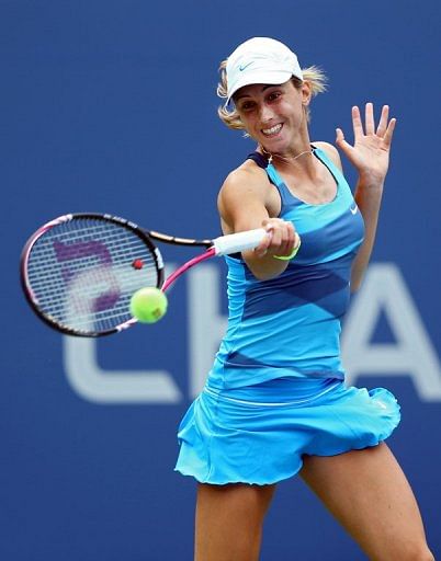 Petra Martic of Croatia plays a forehand Petra Martic of Croatia plays a forehand