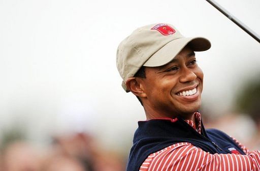 Woods is taking part in the American-dominated, 48-man tournament Woods is taking part in the American-dominated, 48-man tournament
