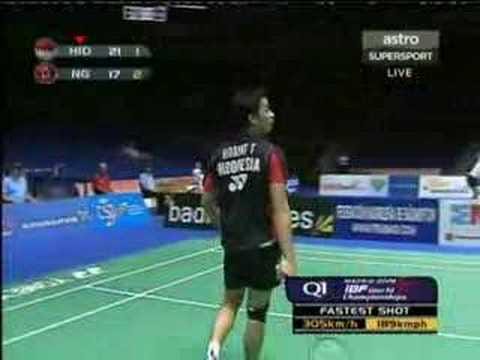 Video: Taufik Hidayat’s 305 kmph smash