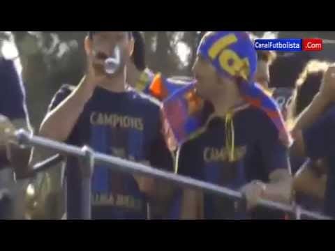 Video: Barcelona players drunk during the celebration of the La Liga title win