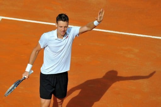 Big-serving Berdych ousts Djokovic in Rome