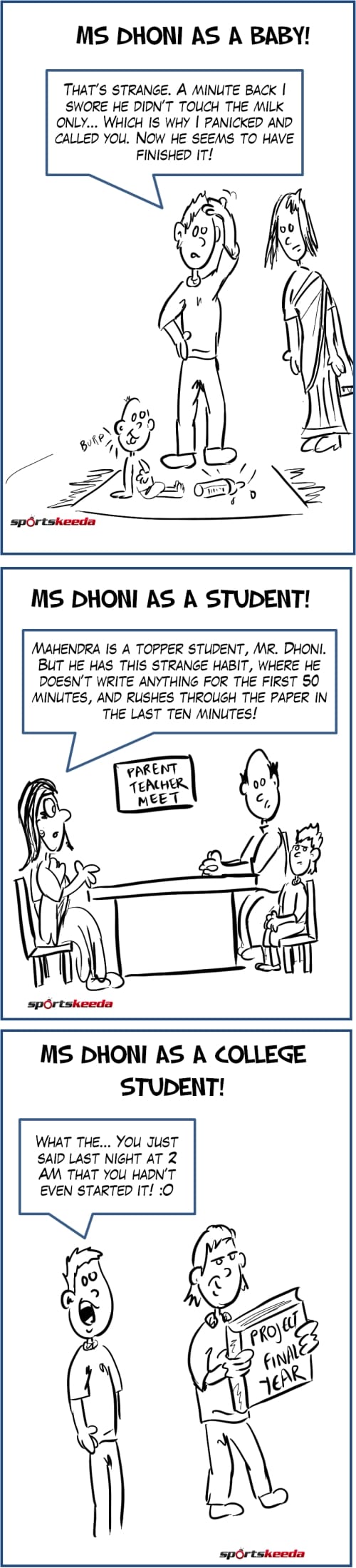 COMIC: MS Dhoni’s youth!