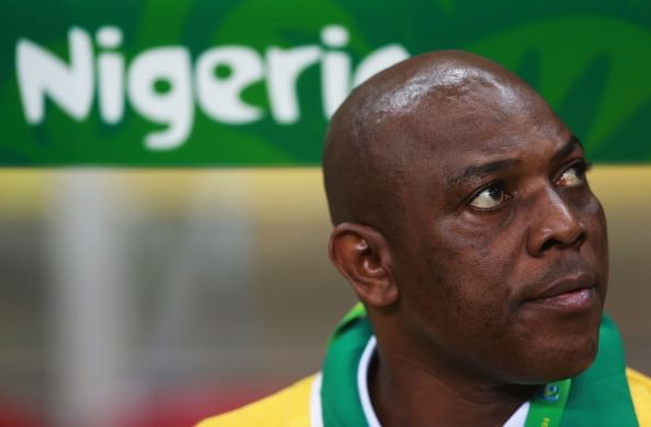 Stephen Keshi head coach of Nigeria looks on prior to the FIFA Confederations Cup Brazil 2013 Group B match between Nigeria and Uruguay at Estadio Octavio Mangabeira (Arena Fonte Nova Salvador) on June 20, 2013 in Salvador, Brazil.  (Getty Images)