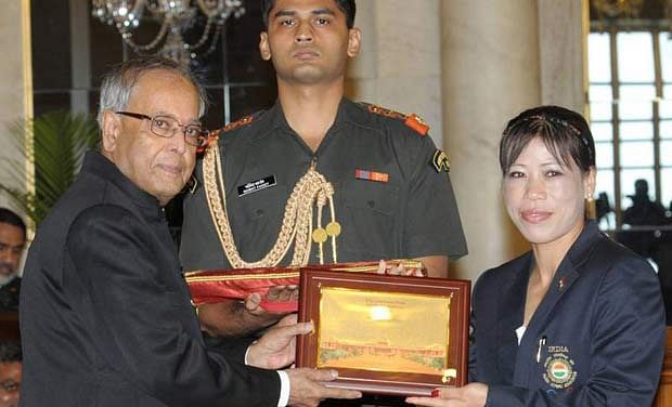 Mary Kom getting the Padma Bhusan