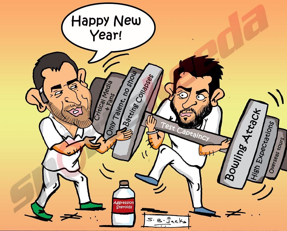 Comic: MS Dhoni's New Year gift to Virat Kohli