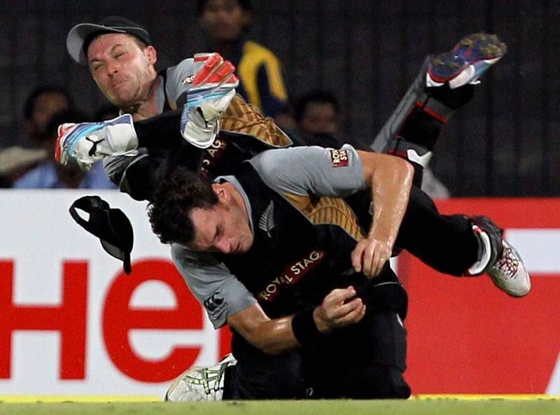 Five horrible collisions on the cricket field 1