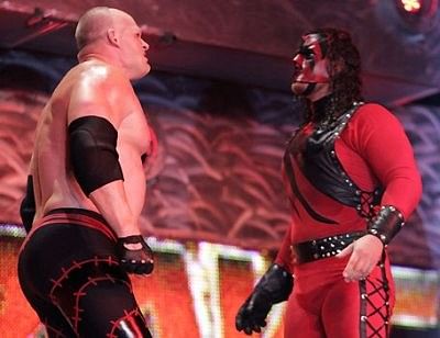 kane wwe vs cell hell seth rollins imposter match endings possible wrestler optical illusions resolution mask imgur slide