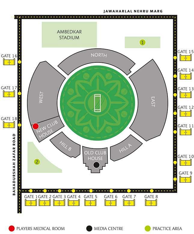 Feroz Shah Kotla Stadium Delhi: Seating Arrangement ... - 646 x 779 jpeg 56kB