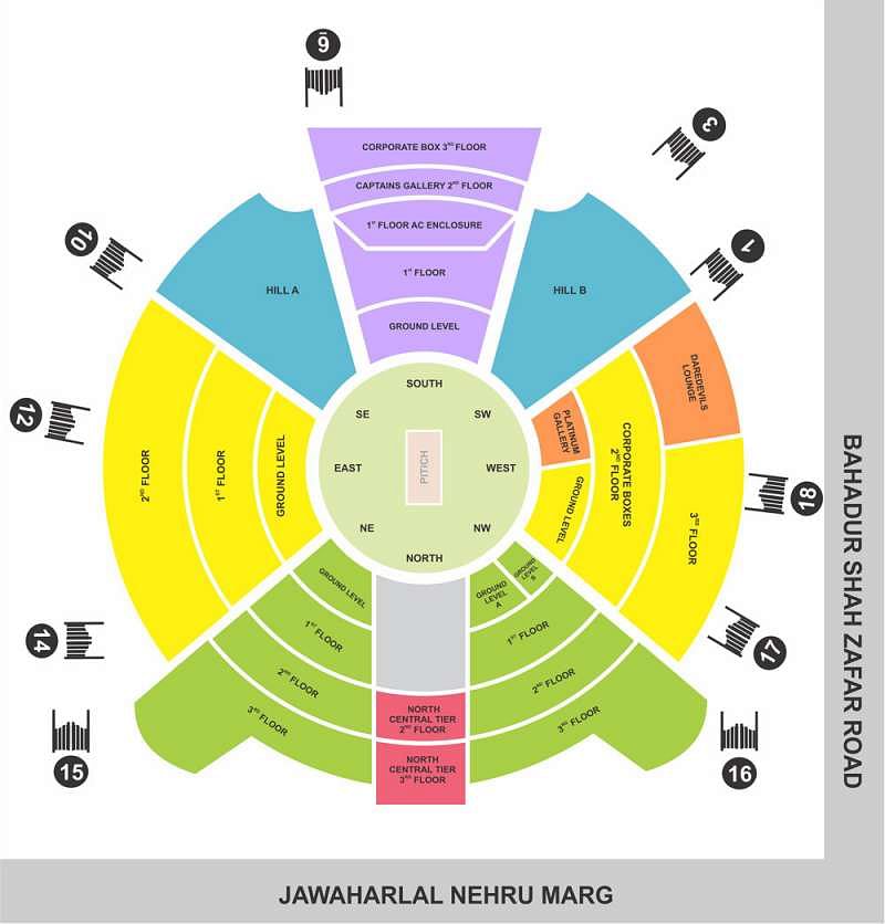 Feroz Shah Kotla Stadium Delhi: Seating Arrangement ... - 800 x 836 jpeg 48kB