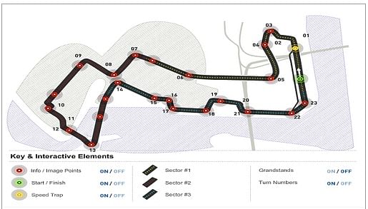 monaco grand prix track layout. The track layout is unique in