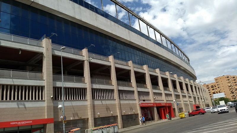 From the outside, Estadio Vicente Calderon. Credit: Mridul Kataria