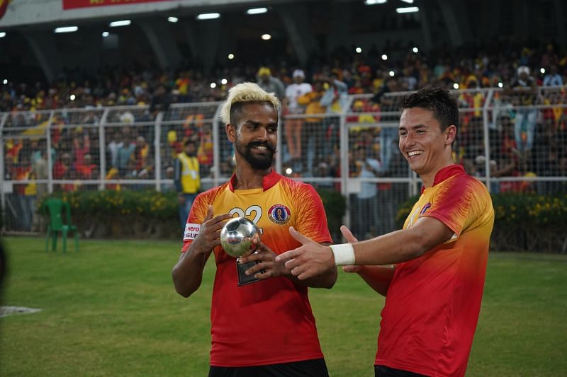 Joby Justin and Jaime Santos Colado were on target as East Bengal outclassed Mohun Bagan in the I-League Kolkata Derby