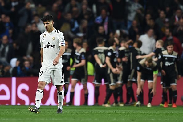 Asensio reacts as Ajax stunned Real at the Bernabeu, knocking out the defending champions in style