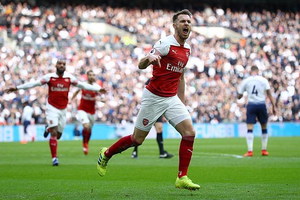 Defiant last show: Ramsey wheels away to celebrate his excellent finish, during the Welshman's final NLD