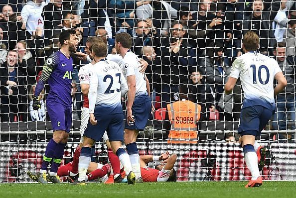 Lloris roars after thwarting Aubameyang's penalty to save a valuable point for Spurs