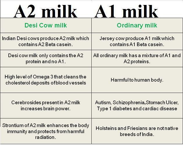 The difference between A1 and A2 milk