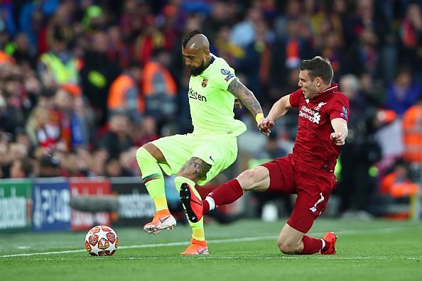 Arturo Vidal was one of few Barcelona players who didn't appear nervy or overwhelmed by the occasion