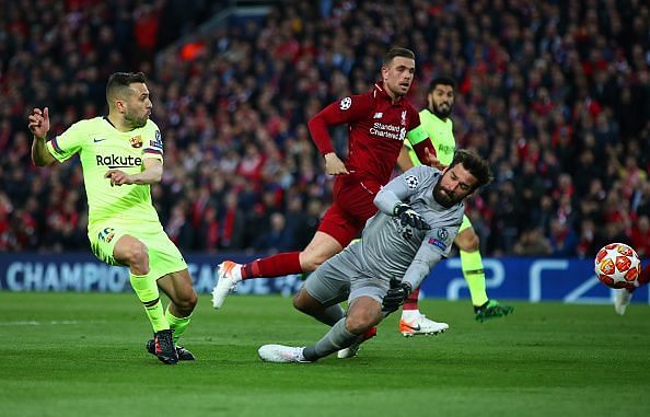 Alba, Messi and Suarez all squandered goalscoring chances as Alisson kept a much-earned clean sheet