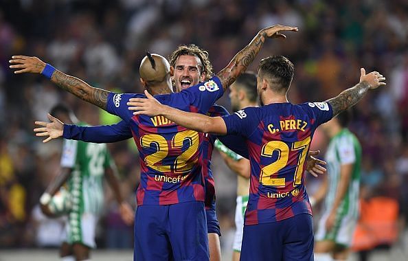 Antoine Griezmann netted a brace for his new side Barcelona as they thumped Betis 5-2 last time out