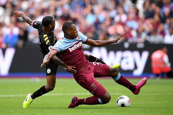 Diop endured a tough afternoon's work against Sterling and co