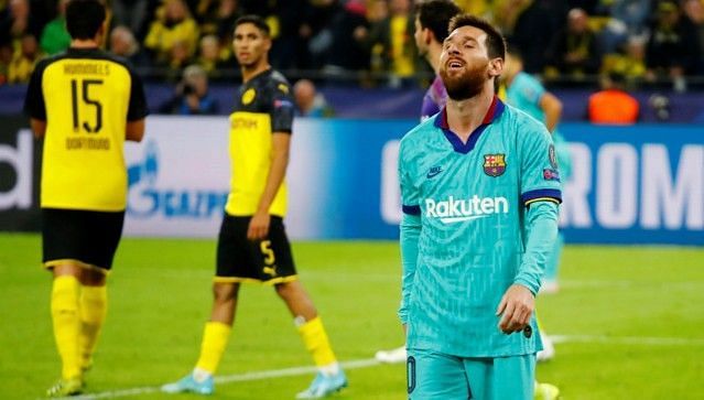 Messi featured in the second-half but was unable to inspire Barca to victory against Borussia Dortmund