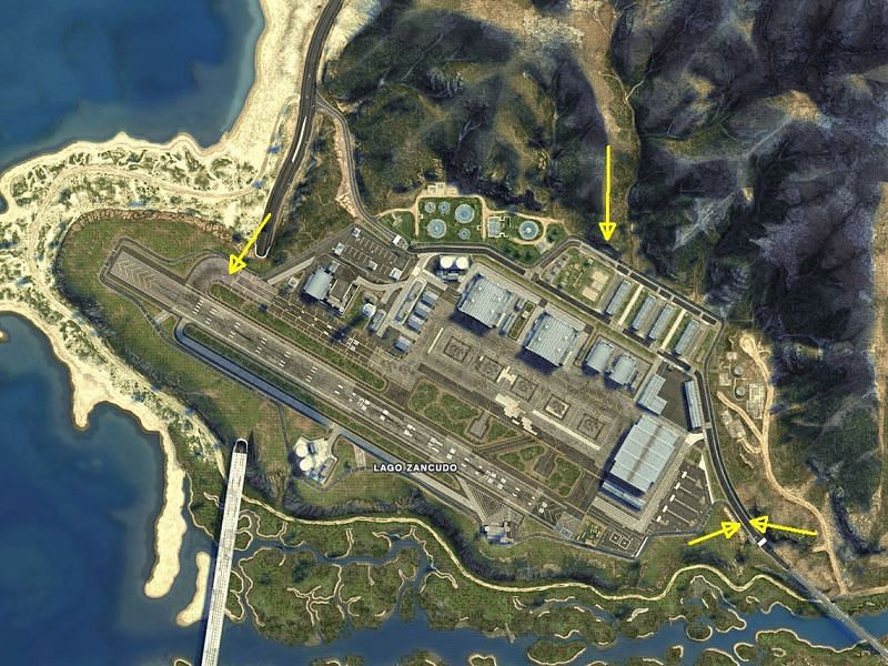 Where is the army base in GTA 5: Location of Fort Zancudo in the game