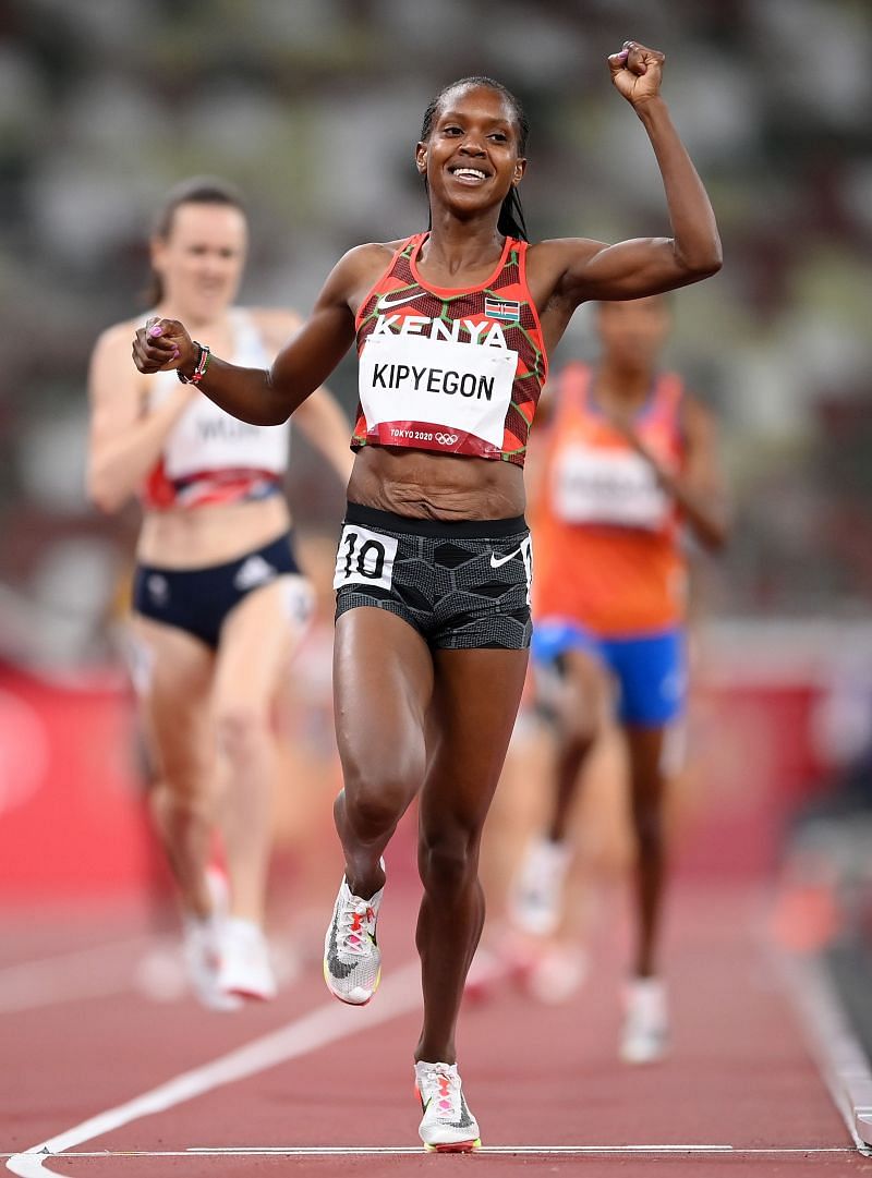 Dutch runner Sifan Hassan wins the women's 10000m at the Tokyo