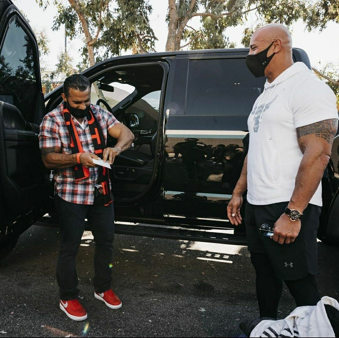 The Rock surprises Navy veteran at movie theatre and gifts him a new truck