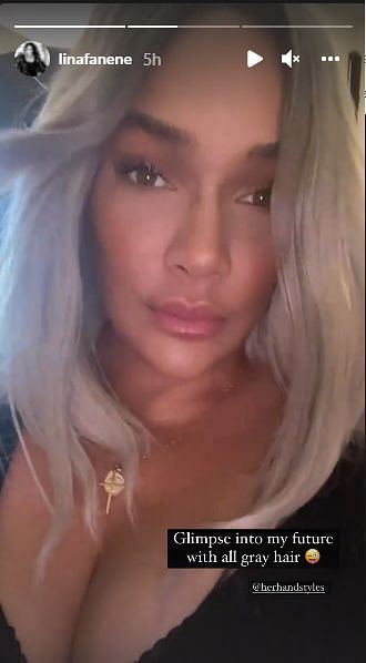 Nia Jax's new look with a gray hair wig