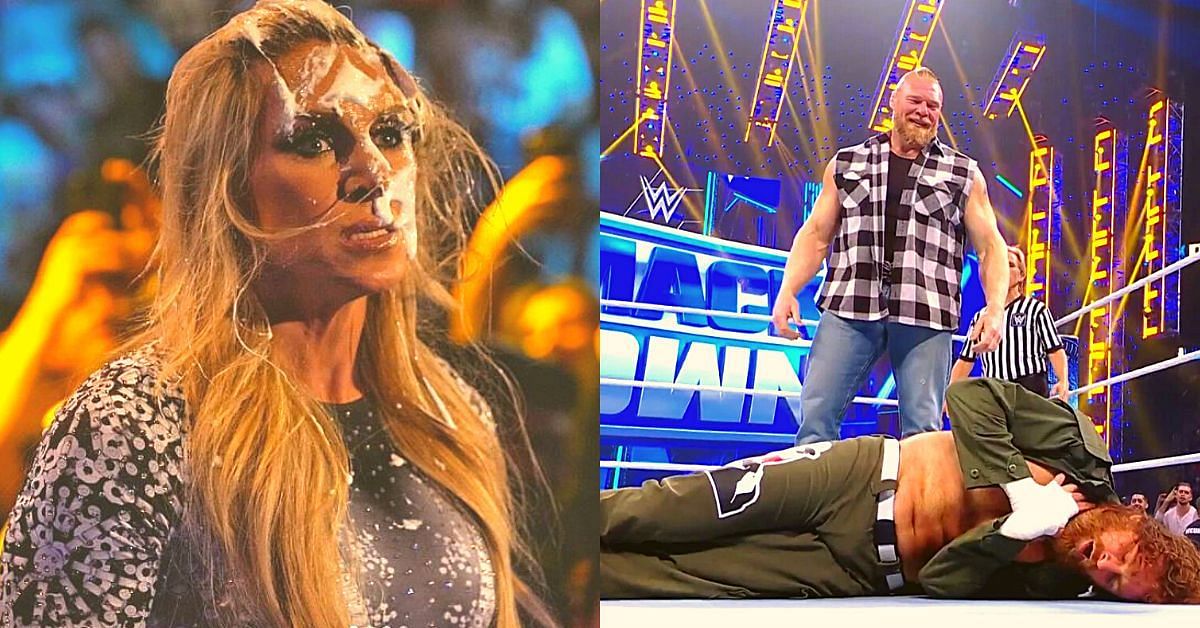 Charlotte was left fuming while Lesnar grabbed all the limelight on SmackDown