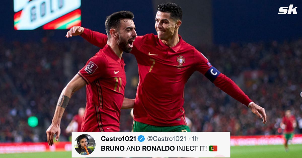 “Big game players” - Manchester United fans rejoice as Bruno Fernandes and Cristiano Ronaldo combine to devastating effect for Portugal