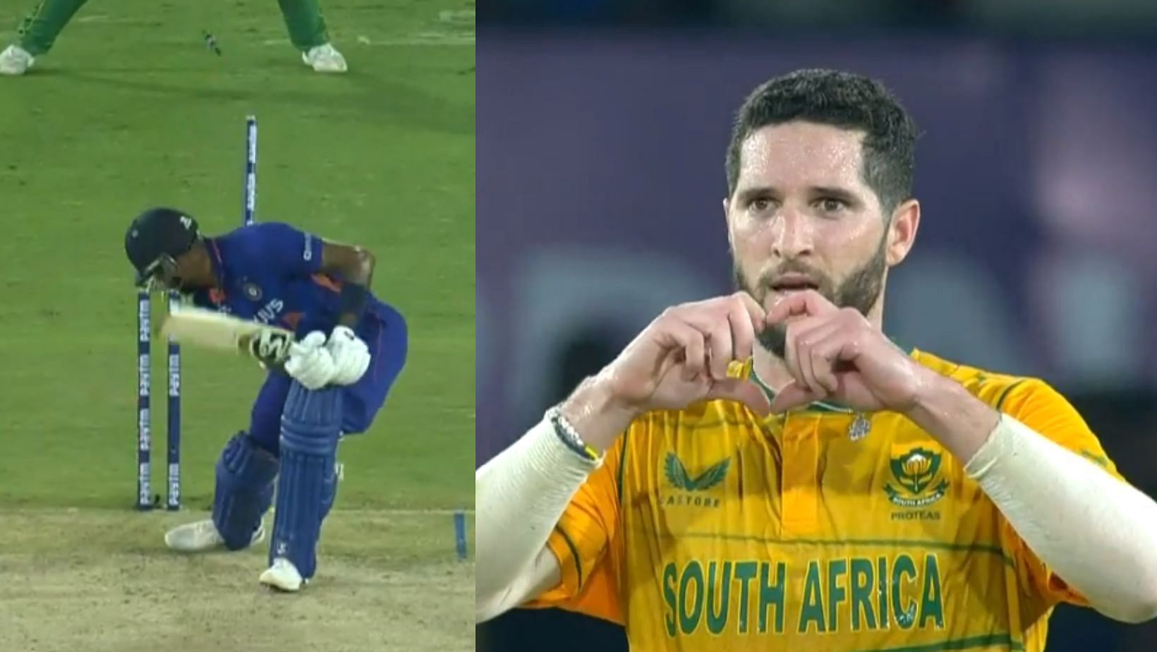 [Watch] Wayne Parnell's 'hearty' send-off to Hardik Pandya after stunning clean-bowl
