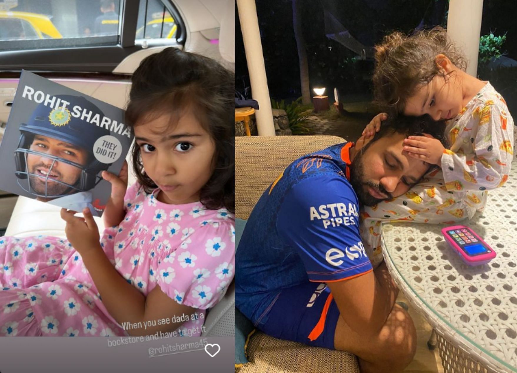 IND vs WI 2022: “When you see dada at a bookstore” - Rohit Sharma’s daughter purchases book on cricketer; Ritika Sajdeh shares cute picture