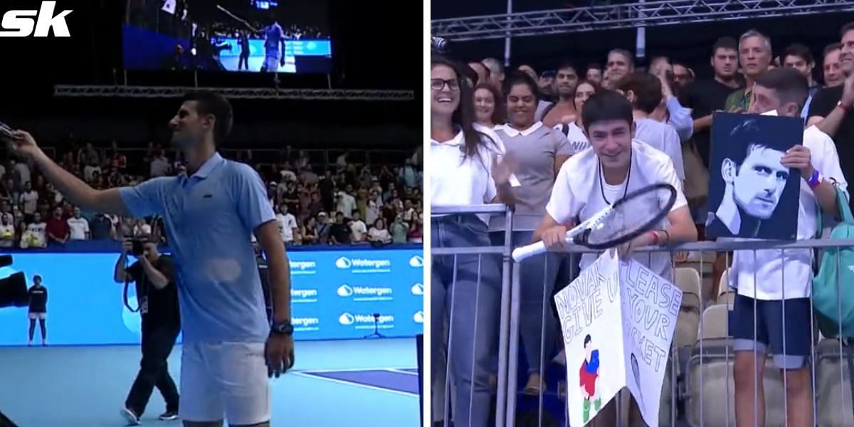 Watch: Novak Djokovic makes young fan's day after Tel Aviv QF win