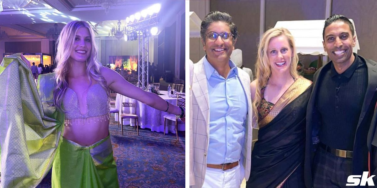 Alison Riske-Amritraj, Prakash Amritraj, and tennis fans react to Eugenie Bouchard's traditional Indian saree look