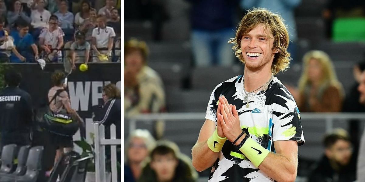 Watch: Andrey Rublev makes young fan's day despite Adelaide loss