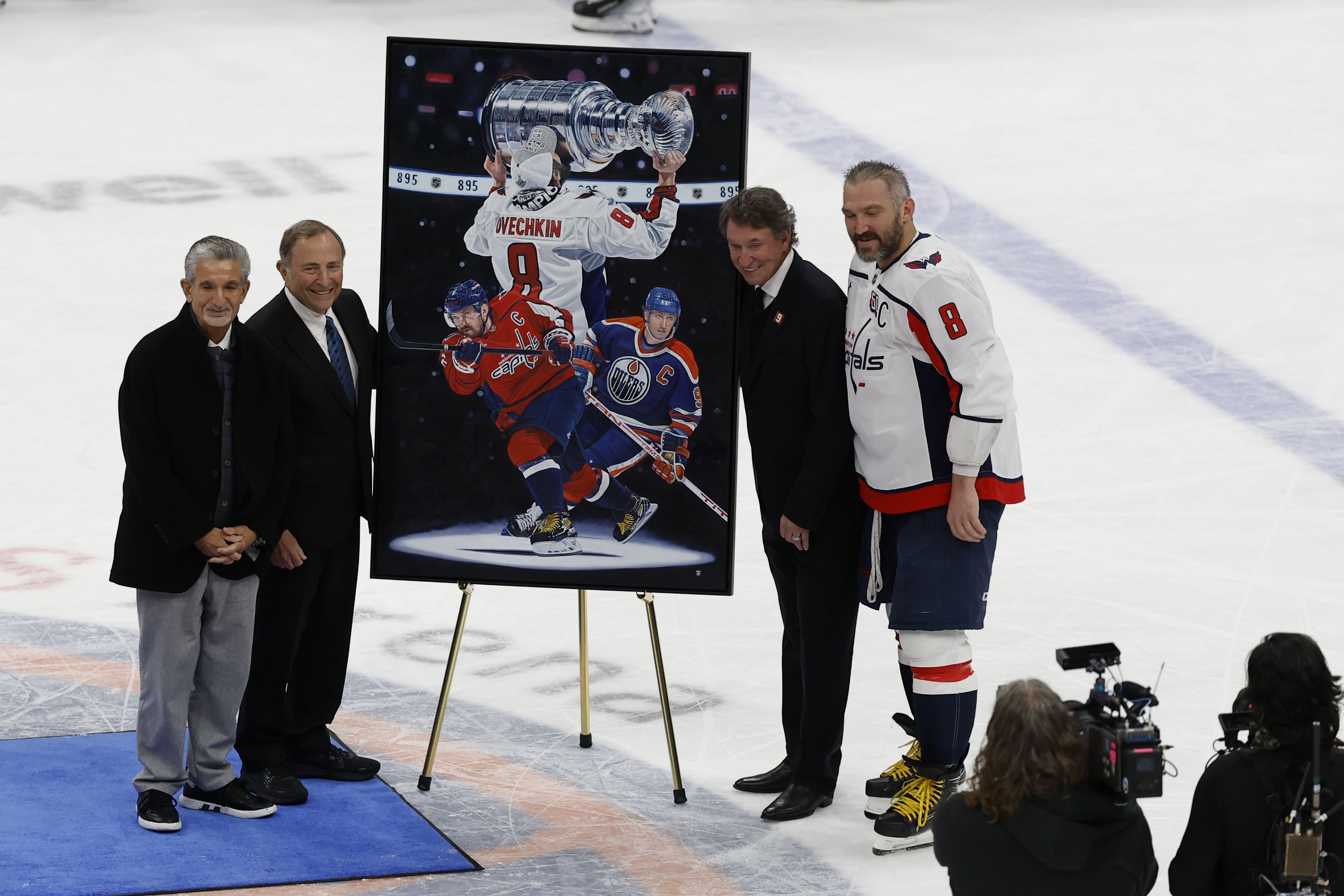WATCH: Washington Capitals celebrates Alex Ovechkins historic feat surpassing Wayne Gretzky with beer shower