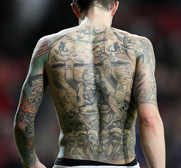 Top Tattoos: A football XI of tattooed players