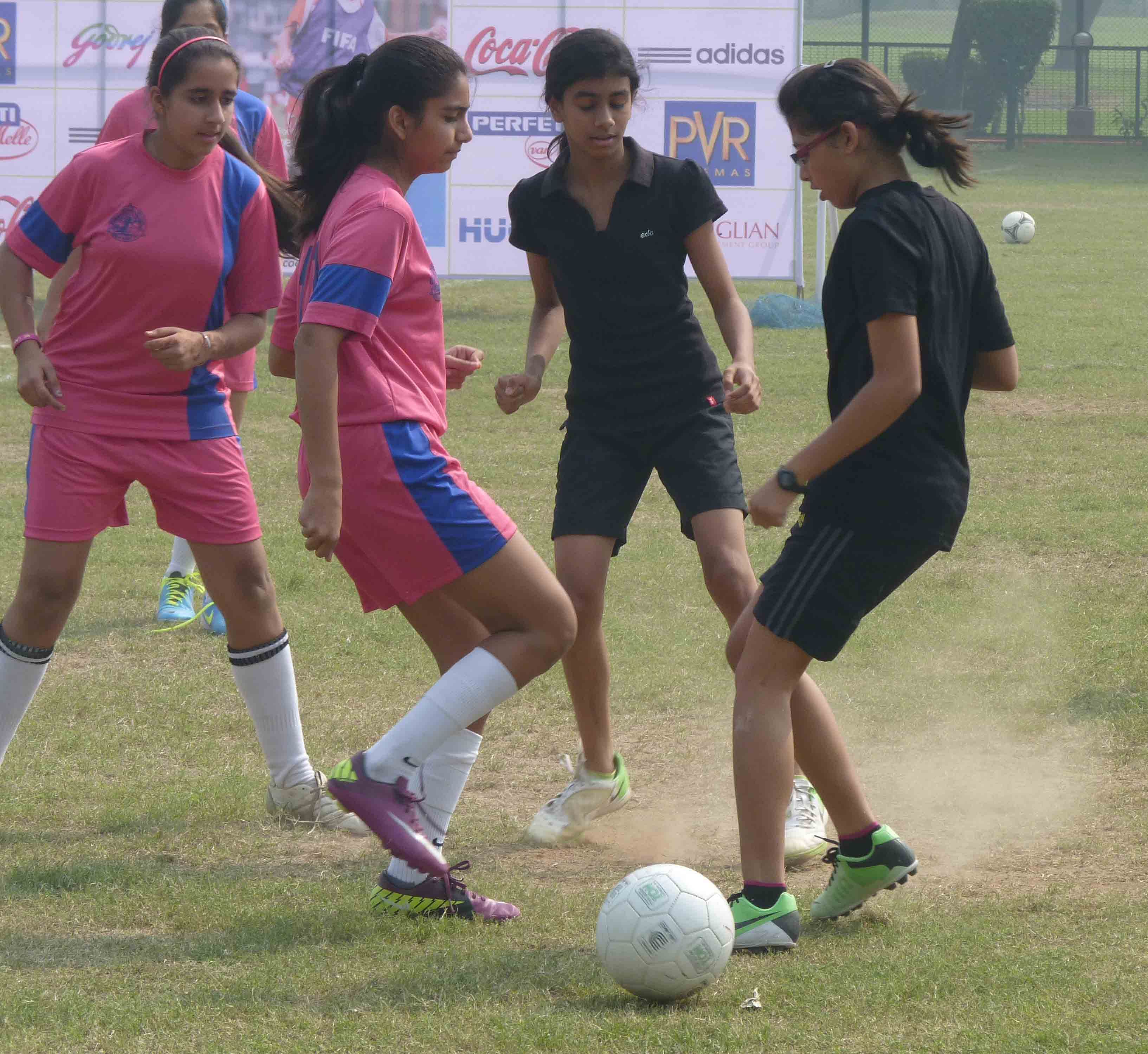 School Girls Soccer Festival commences in Delhi - 3266 x 3000 jpeg 353kB